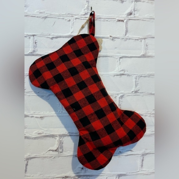 Extra Large Dog Stockings - Christmas Buffalo Plaid - Picture 3 of 3